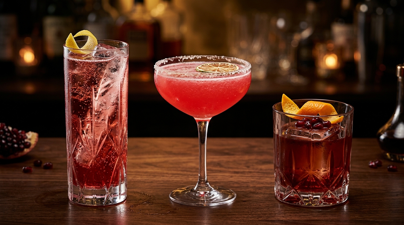 Three pomegranate cocktails on bar 20261014114613
